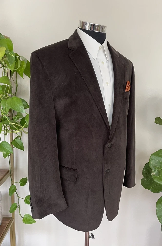 Ralph Lauren Mens Two Button Blazer Velvet Corduroy Sport Coat Jacket Size 46L - Image 3 of 4