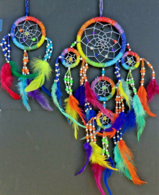 16 Cm X 45 Cm Dreamcatcher Traumfänger Träume Indianer Schamane Windspiel Traum