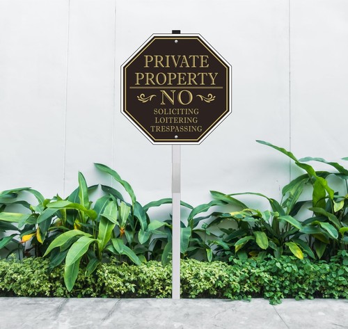 No Soliciting Sign for House, Large Private Property No Trespassing Sign, 10 ... - 第 3/6 張圖片