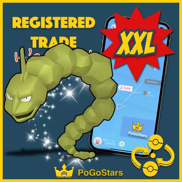 SHINY XXL Onix - Pokemon TRADE GO - Registered Trade - Read Description