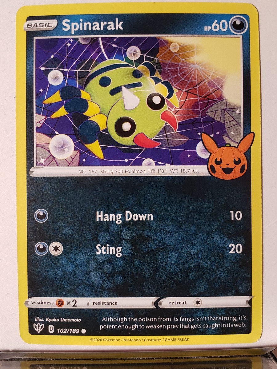 Spinarak 102/189 NM - B1G1F - Trick Trade Stamped Darkness Ablaze