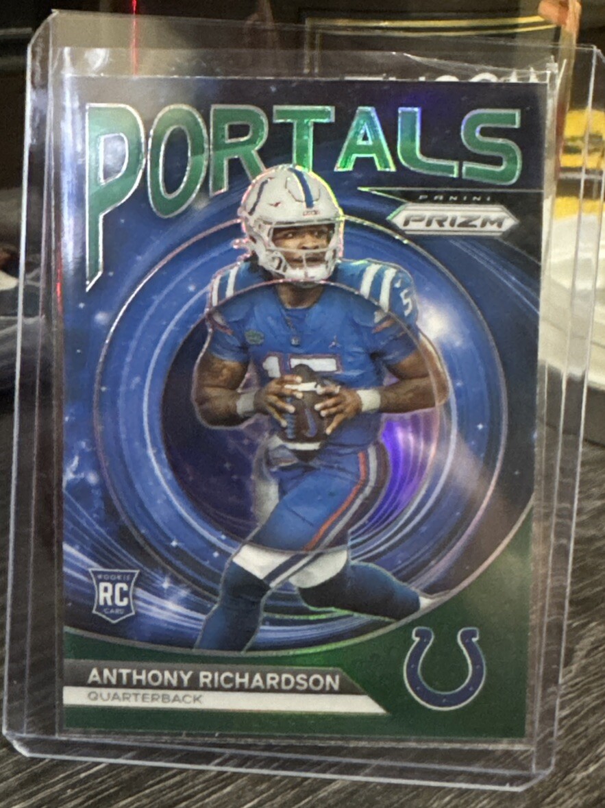 2023 Panini Prizm Anthony Richardson Portals Prizms Green Wave RC