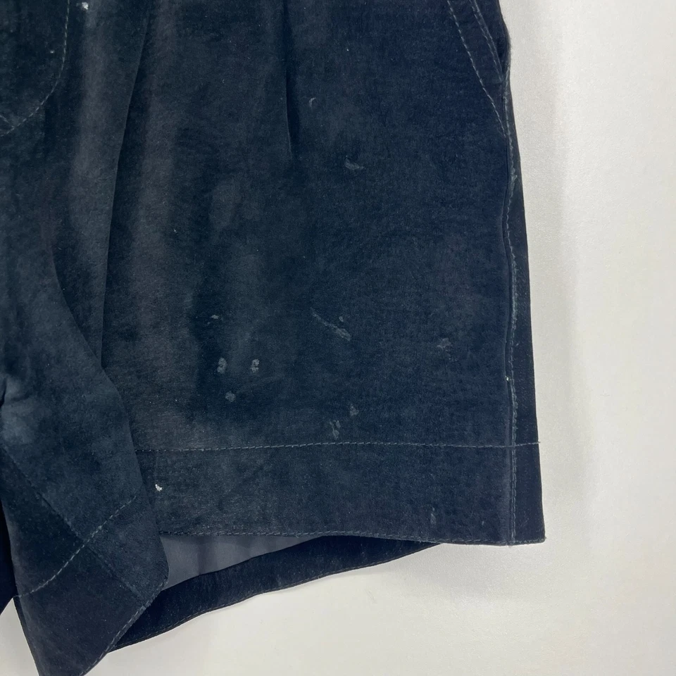 Шорты женские Via Max натуральная кожа подростковые 7 черные винтажные плиссированные бермуды - Изображение 4 из 4