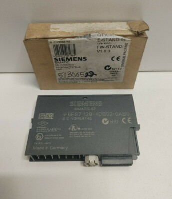 NEW OLD STOCK! SIEMENS SIMATIC V1.0.3 SSI INTERFACE MODULE 6ES7 138-4DB02-0AB0
