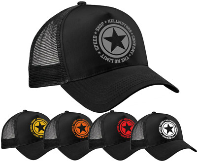 Speed Limit Willys V8 Offroad Trucker Cap Oldschool Hotrod Kappe black Unisex