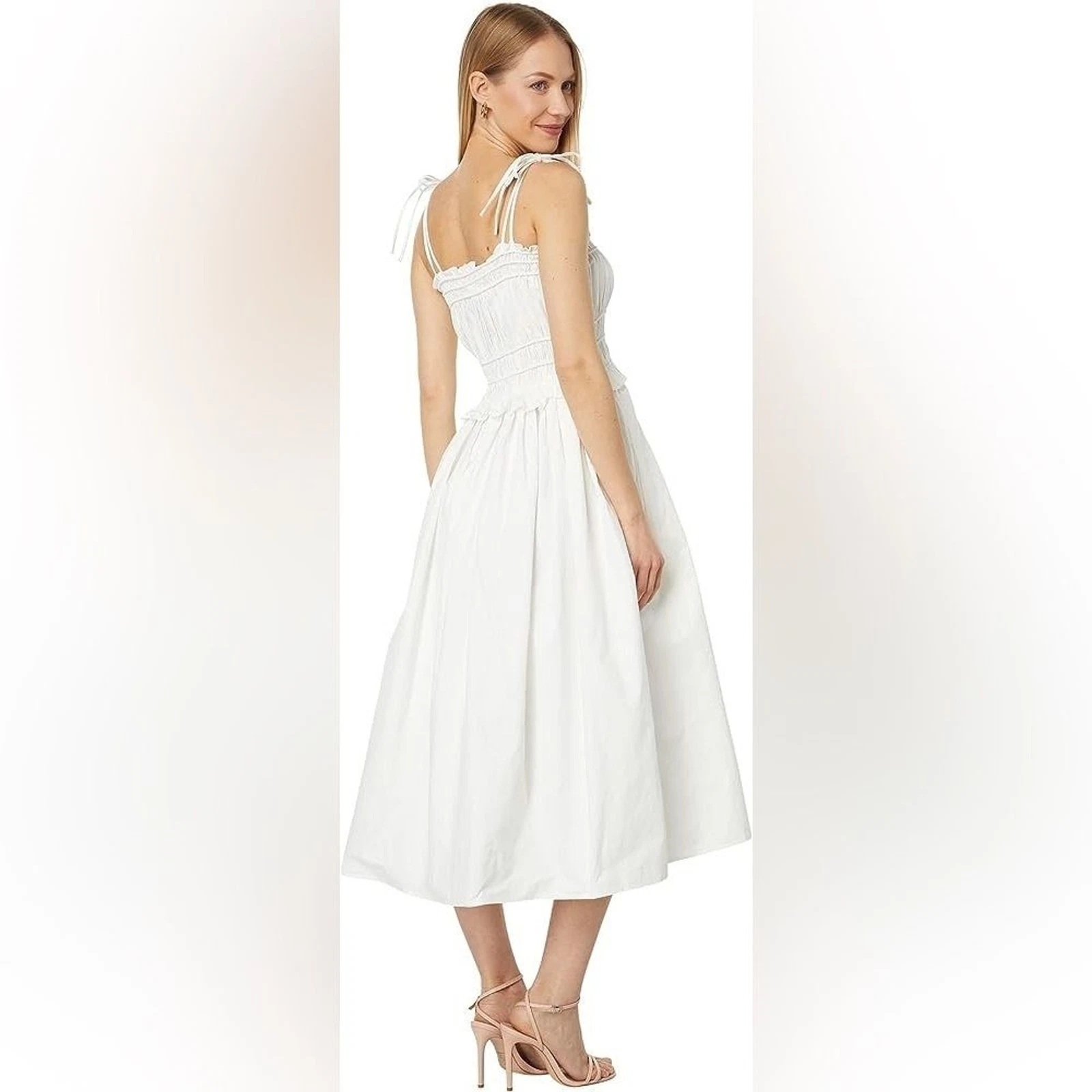 OFF WHITE Abito midi Harley En Season bianco sporco TAGLIA S