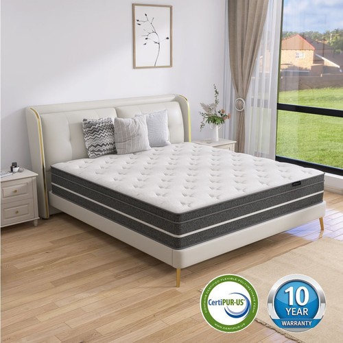 12' 14" Hybrid Mattress Memory Foam Pocket Spring Full Queen King Size in a box - Picture 11 of 12