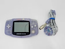 Nintendo Game Boy Advance Console System with cable - Clear Glacier