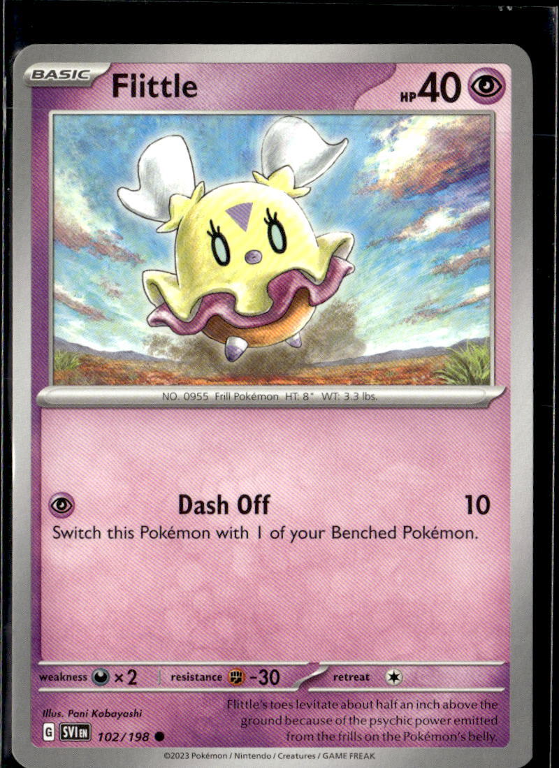 Pokemon Flittle 102/198 Scarlet Violet Base Non Holo Common  2 Card Lot