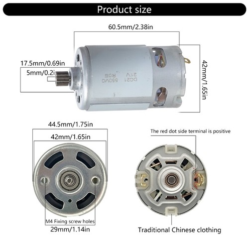 High Speeded RS550 Motor 21V 28000RPM for Home Appliance Daily Casual Use - Picture 8 of 9