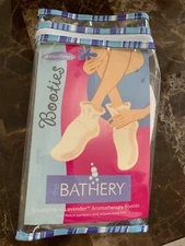 NEW The Bathery Lavender Aromatherapy Booties Socks Microwave Insert Relax Feet