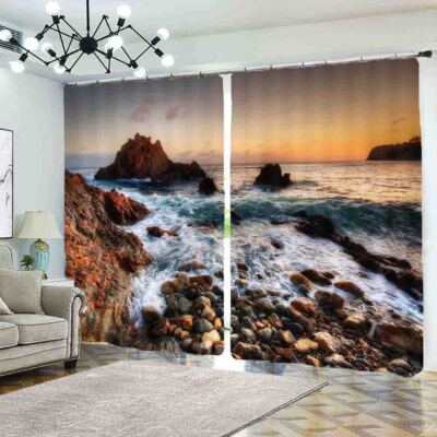 Emotional Commitment Sky 3D Blockout Photo Print Curtain Fabric Curtains Window