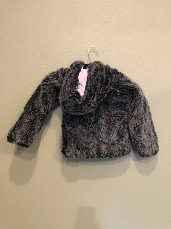 American Widgeon Niñas 6x Felpa Imitación Piel Suave Púrpura Capucha Abrigo Chaqueta Cremallera Foto 2 de 4