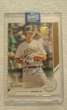 2020 TOPPS ARCHIVES. MATT OLSON. ATL BRAVES. AUTOGRAPH. 1/1. 
