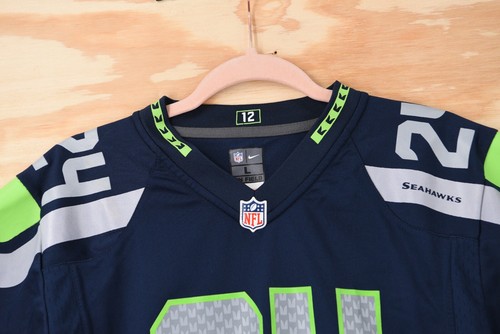 Seattle Seahawks Marshawn Lynch #24 Nike Jersey Youth Large Navy - Picture 10 of 20