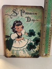 St. Patrick  s Day Decor VINTAGE STYLE Die Cut Cardboard 5 X 7  