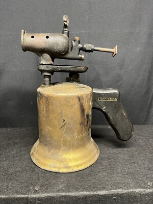 Antique/Vintage 1940 s Craftsman Brass Blow Torch Not Working Sold For Parts