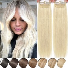 Clip In One Piece Short Hair Pad Mini Topper 100 Remy Human Hair Extensions USA