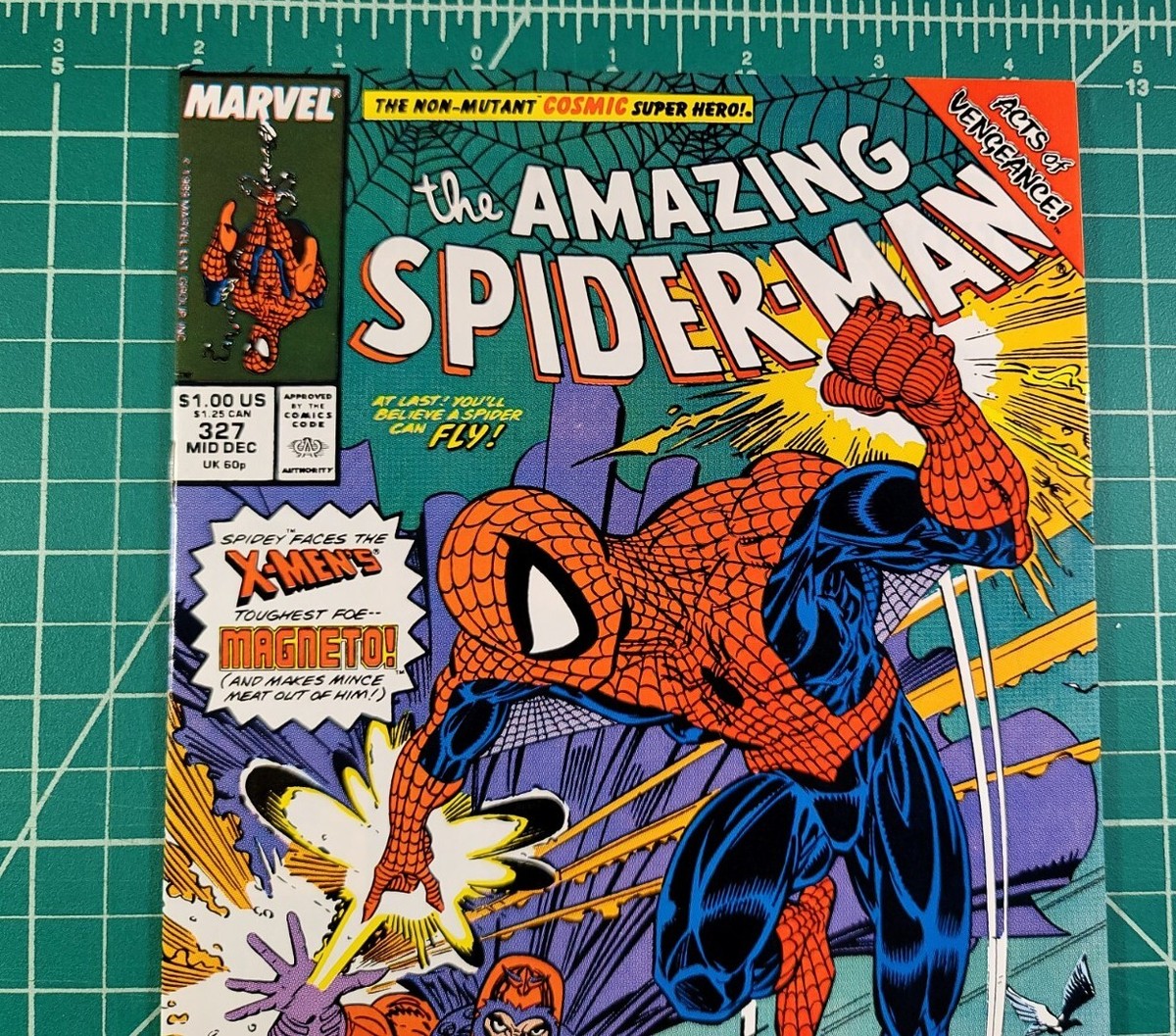 Amazing Spider-Man #327 (1989) vs Magneto X-Men Marvel Comics Erik