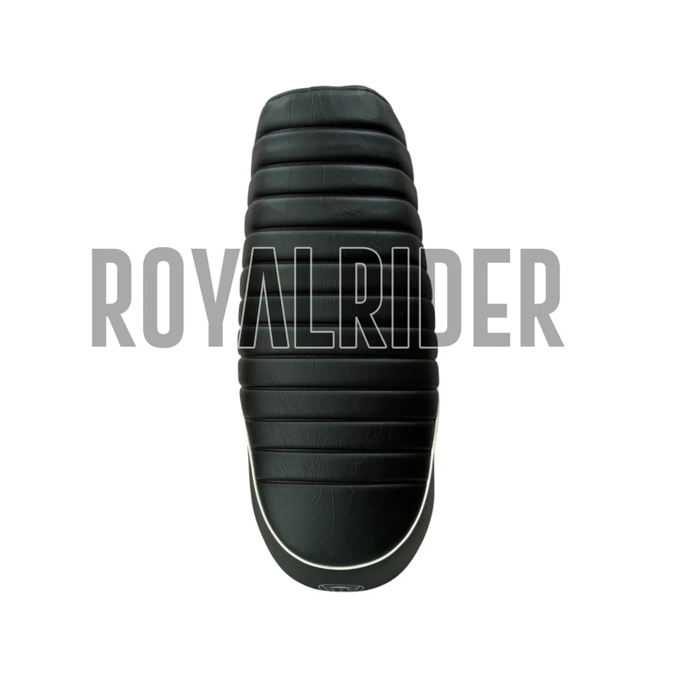 Se adapta a asiento de turismo Royal Enfield Premium, negro para INT 650 y Continental GT 650 Foto 2 de 4