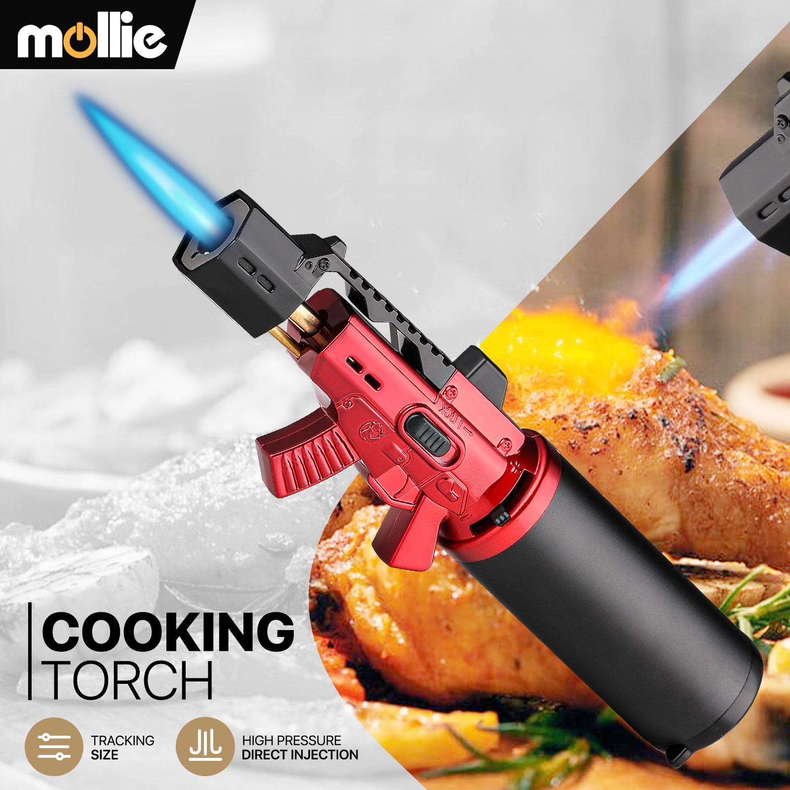 Refillable Butane Cooking Torch Adjustable Jet Frame Multifu
