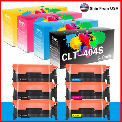 6PK CLT-404S 404S Toner Cartridge Xpress SL-C433W SL-C480W SL-C483W Printer