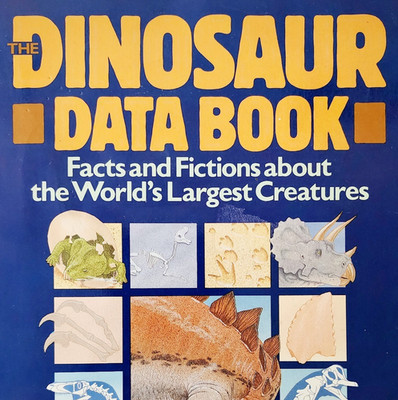 1990 Dinosaur Data Book Field Guide Vintage Illustrated Paperback Book E12
