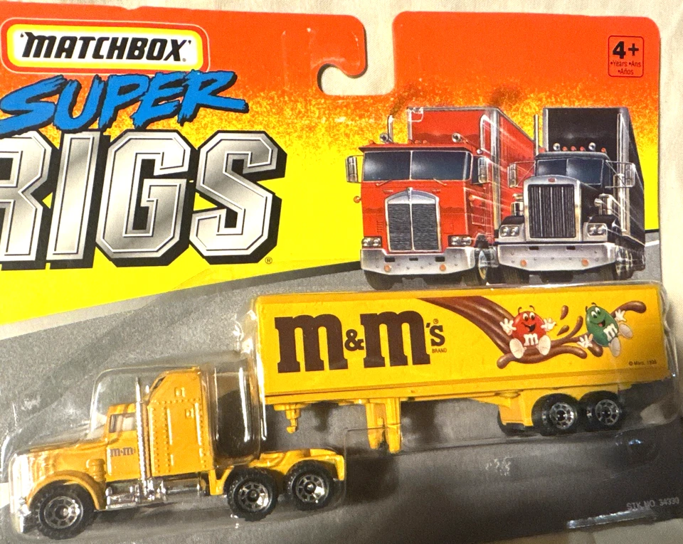 Vintage MATCHBOX Super Rigs M & M's Candy Semi Truck Tractor Trailer Tyco 34330 - Image 2 of 4