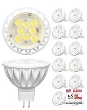 Pack MR16 LED Bulbs, 50 Watt Equivalent, 5000K Daylight 12 5000k Daylight White