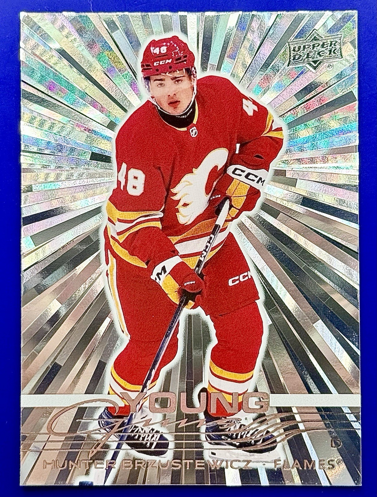 2025-26 Upper Deck Series 2 Hunter Brzustewicz Young Guns #455 Silver Outburst