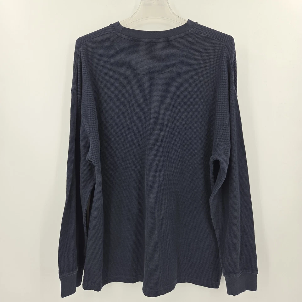 Camisa Térmica Dickies De Colección Para Hombre Talla Grande Azul Tejido Waffle Logo Años 90 1990 Foto 3 de 4