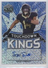 2021 Leaf Metal Draft Touchdown Kings Blue Mojo 4/10 Sage Surratt Auto 0ie5