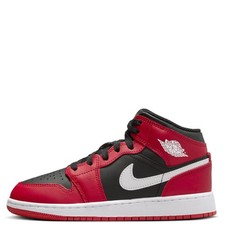 Big Kid's Jordan 1 Mid Black/White-Gym Red DQ8423 061 - 6
