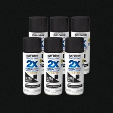 12 Oz. Matte Black Ultra Cover General Purpose Spray Paint (Case of 6)