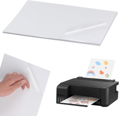 20 Blätt Stickerpapier zum Bedrucken A4 Aufkleber Papier zum Drucken, Transparen