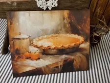 YUMMY RETRO OLD PRIMITIVE VINTAGE STYLE THANKSGIVING PUMPKIN PIE DESSERT SIGN