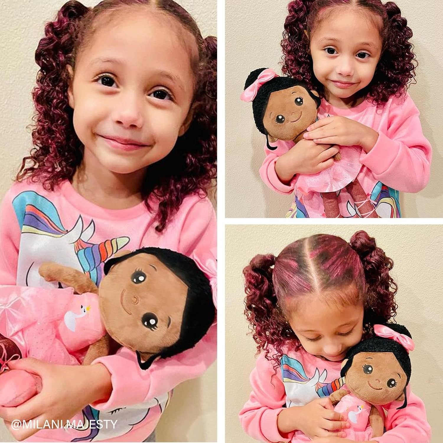 12.6" Black Soft Baby Dolls Toys for 1  Old Girl Gifts, African American Doll...