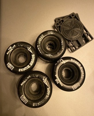 Bones ATF Rough Rider 59mm 80A Black Wheels, Set of 4 + independent Risers