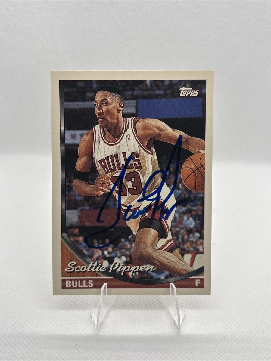 Topps Scottie Pippen Basketball Autographed Sports Trading Cards