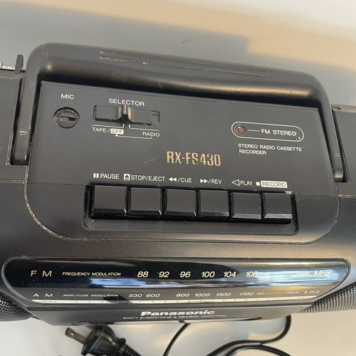Registratore a cassette radio stereo Panasonic RX-FS430 vintage testato funzionante - Foto 4 di 19