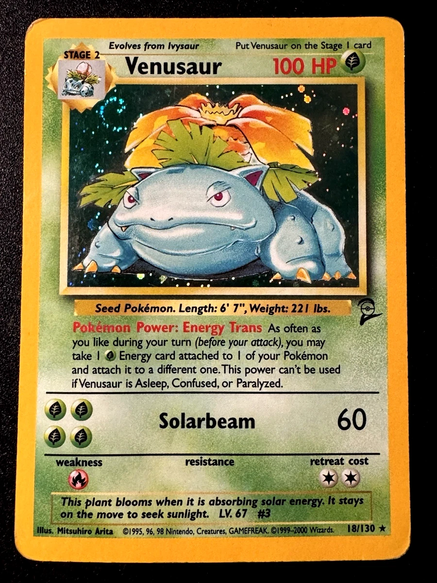 Venusaur Pokémon TCG Holo Rare Base Set Individual Collectible Card Game  Cards for sale