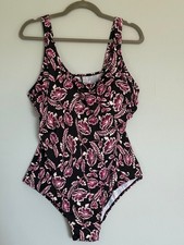 SWIMSUITS FOR ALL WOMEN'S ONE-PIECE SWIMSUIT. SIZE: 22 FLORAL PADDED WIDE STRAP