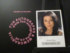 Alison King (Carla Connor) Pre-Print Coronation Street Original Cast Card. Tv