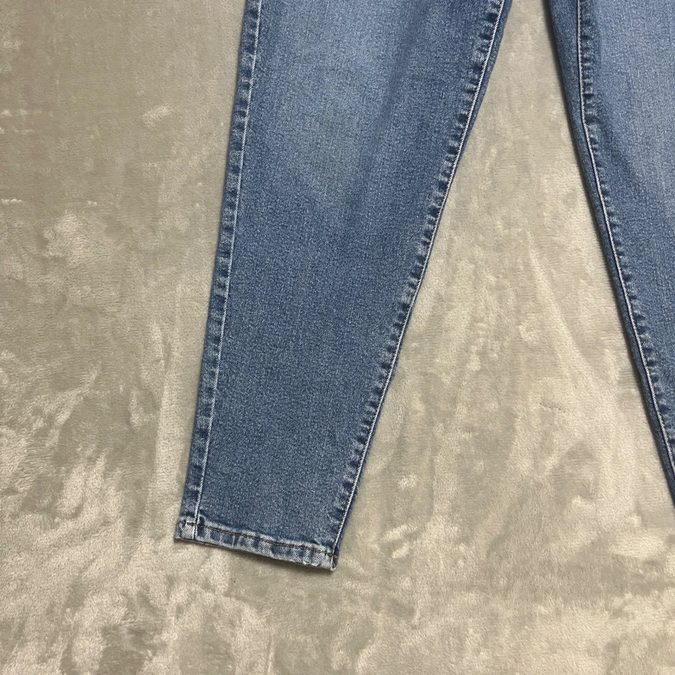 Levi Strauss Co 高腰妈妈牛仔裤蓝色牛仔布 28 码 — 第 3/4 张图片