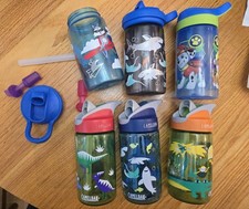 Kids Water Bottle Lot Camelbak and 1 Paw Patrol Other Brand  Extras LOOK