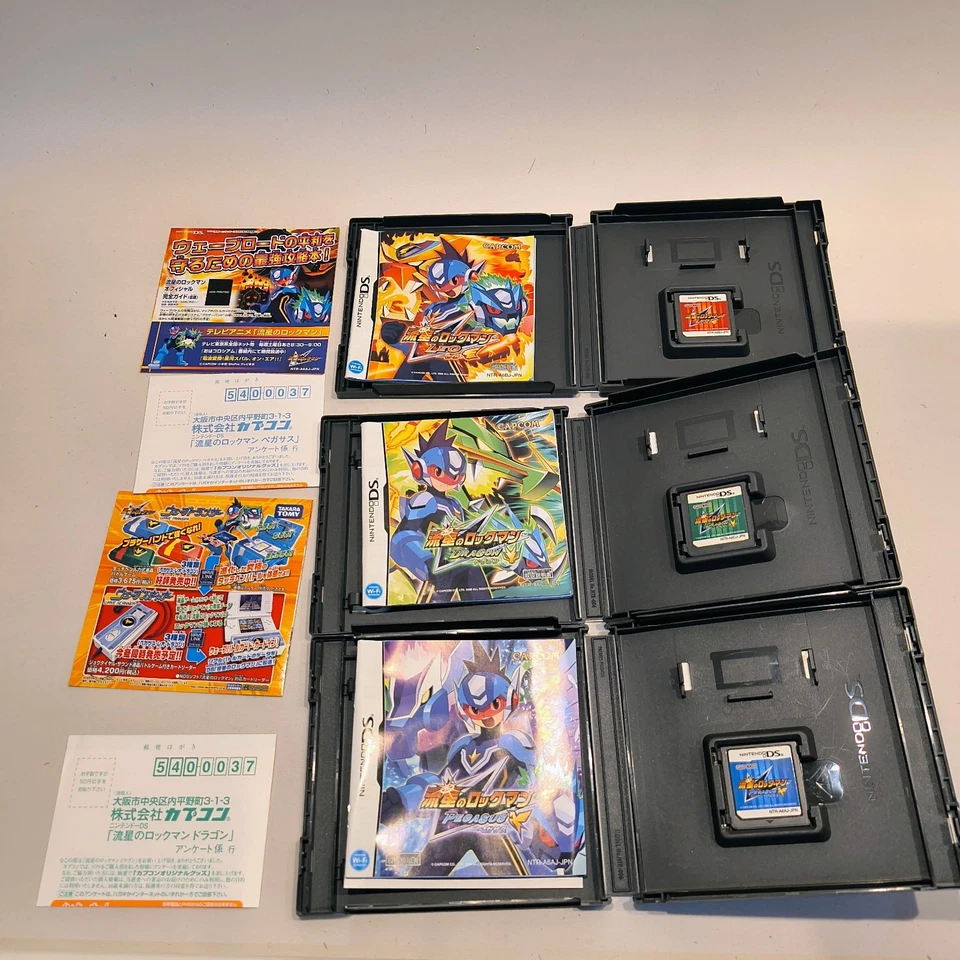 Mega Man Star Force Lot (Leo, Pegasus, Dragon, Berserk×Dinosaur)DS Japan ROCKMAN - Image 4 of 4