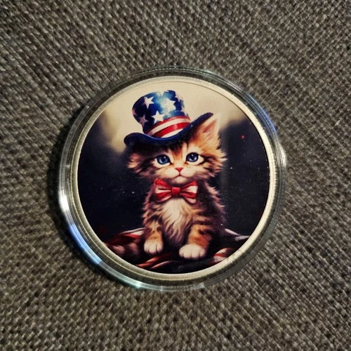 Hayleybug Mint 1 oz Silver Round - Patriotic Kitten #04/15