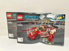 Lego 458 Italia Gt2 75908 Speed Champions Ferrari 100% Complete Set Car no Box