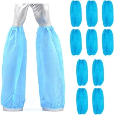 10pcs Non-Woven Fabric Disposable Protective Arm Sleeves Protector Cover Blue