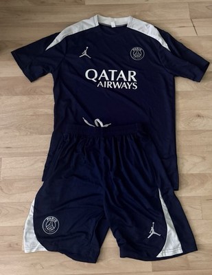 PSG Jordan Trainingsset Herren L   Paris Saint-Germain Shirt + Shorts Blau
